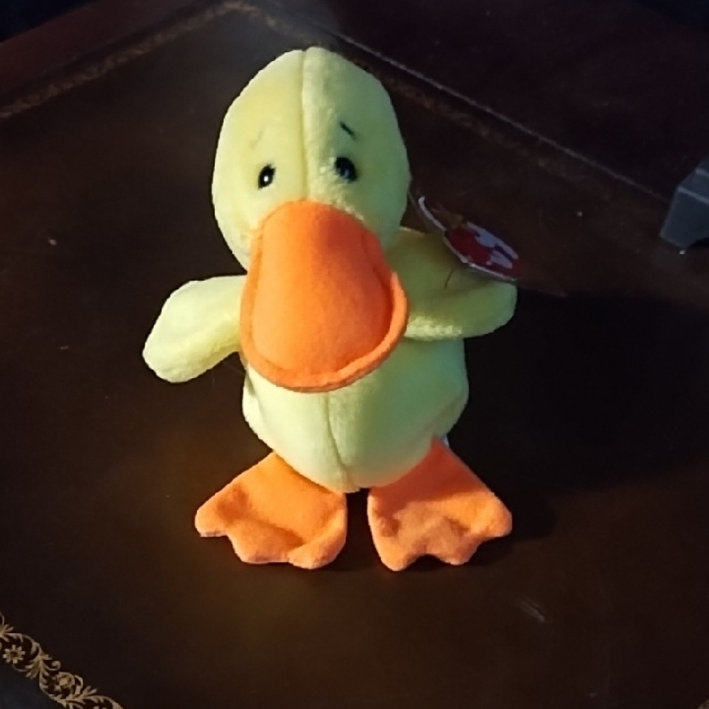Ty Beanie Baby Quackers 1993 Authentic Rare Style # 4042